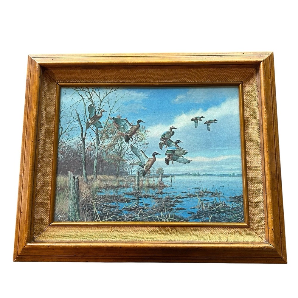 David Maass #513 Limited Edition Canvas Painting "Alarmed" Wildlife Art 22" X 18